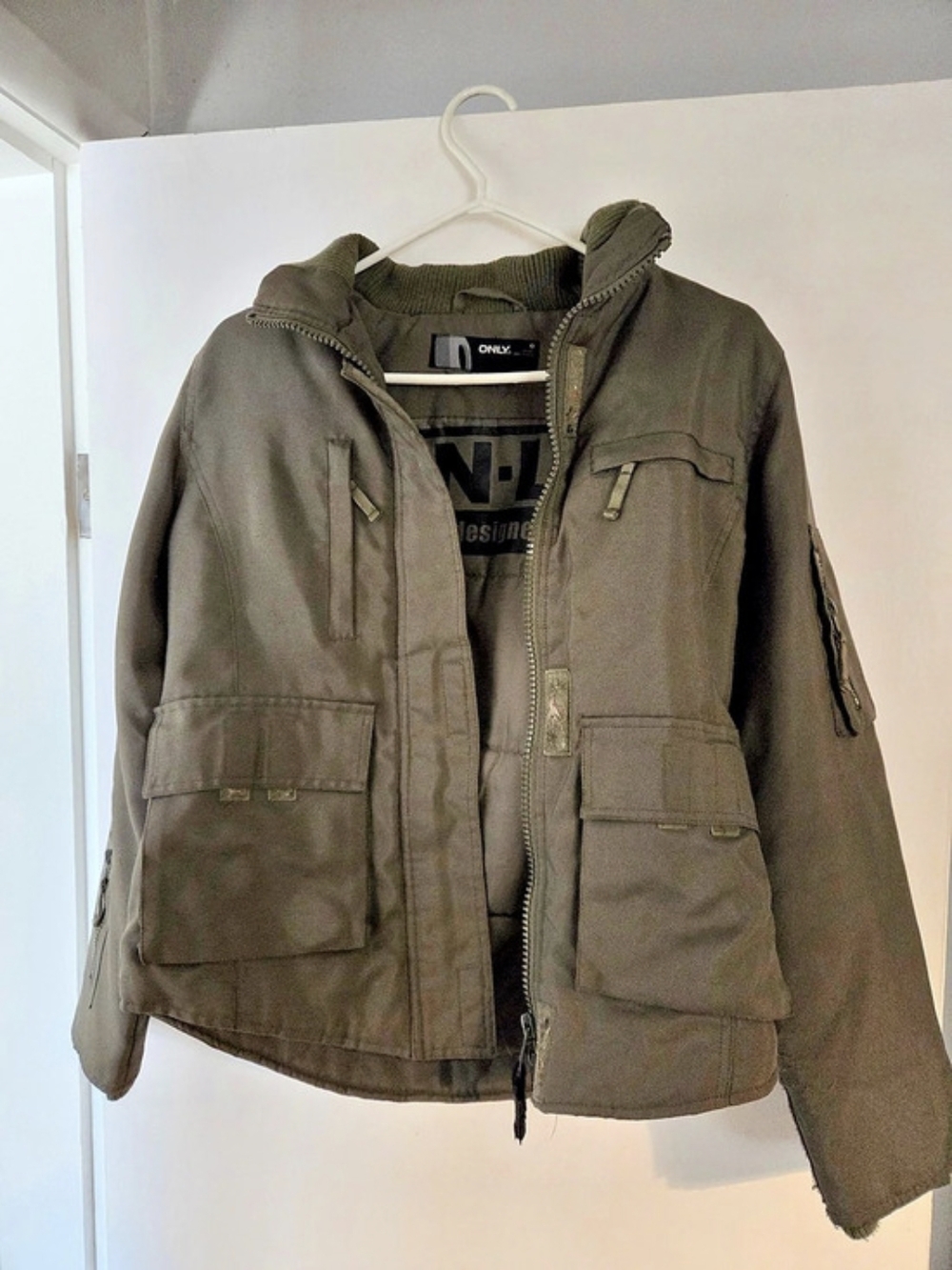 ONLYUtility Jacket in Brown Like New